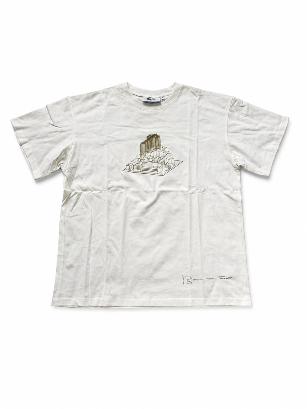 Trapstar “It’s A Secret” Graphic Cityscape T-Shirt – Cream, Size M